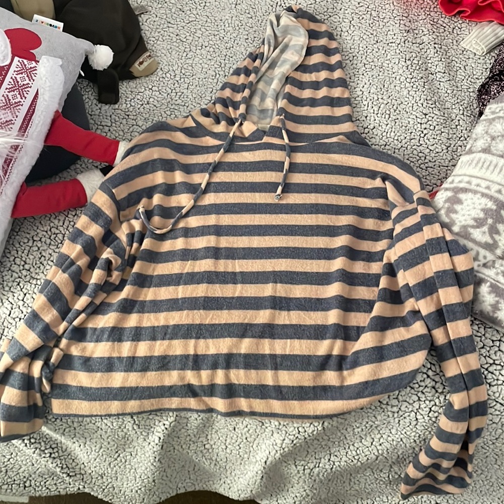 chloe and katie cropped hoodie